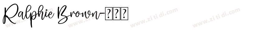 Ralphie Brown字体转换